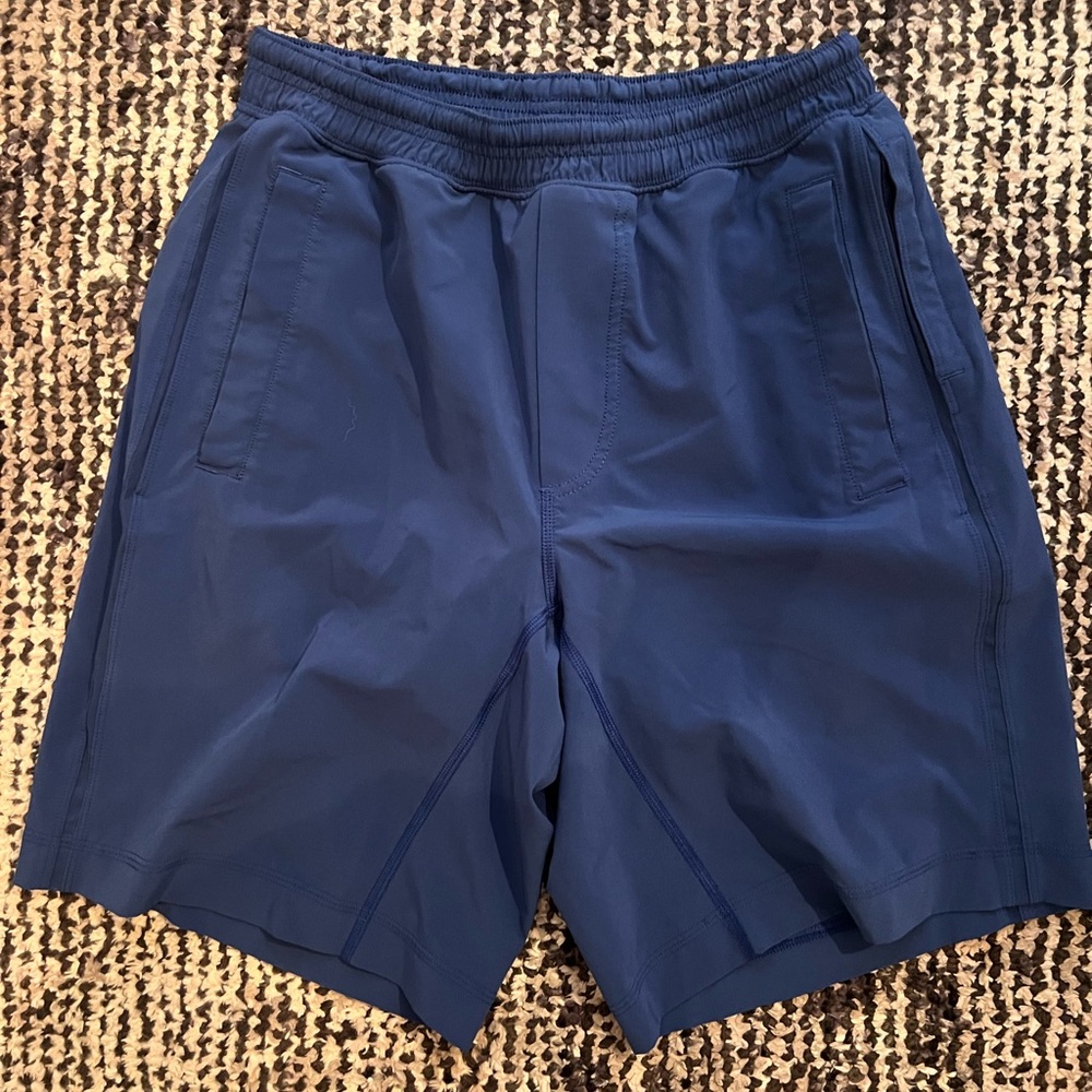 Lululemon pace breaker with mesh lining trunks in size small and French blue
